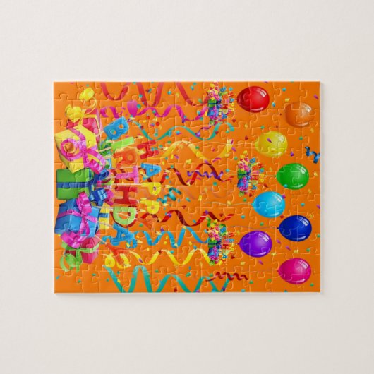 Puzzles Joyeux Ballons d'anniversaire (Horizontal)