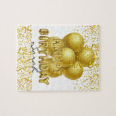Puzzles Joyeux Ballons d'Or Anniversaire Confetti (Horizontal)