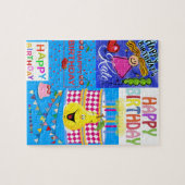 Puzzles Joyeux gâteau aux poires d'anniversaire (Horizontal)