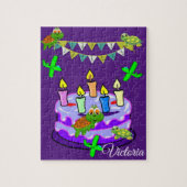 Puzzles Joyeux gâteau aux tortues d'anniversaire (Vertical)
