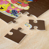 Puzzles Joyeux gâteau de pingouin d'anniversaire (Côté)