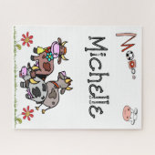 Puzzles Koeien Moo Floral Legpuzzel (Horizontaal)