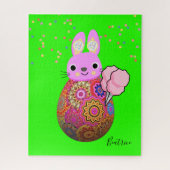 Puzzles lapin rose Mandala (Vertical)