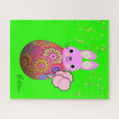 Puzzles lapin rose Mandala (Horizontal)