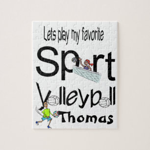 Puzzles Laten we onze favoriete sport Volleyball s Legpuzzel