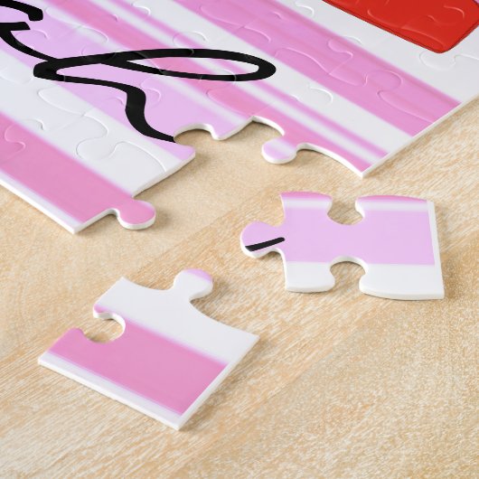 Puzzles maquillage rose et blanc (Côté)