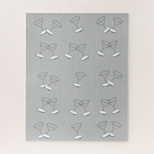 Puzzles Martini Glasses Grey Legpuzzel
