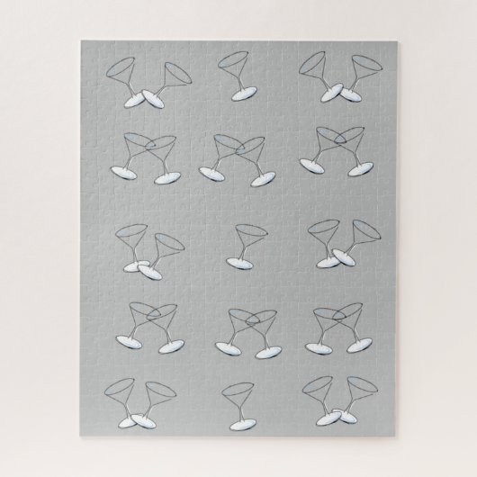 Puzzles Martini Glasses Grey Legpuzzel (Verticaal)