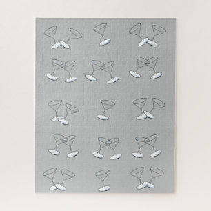 Puzzles Martini Glasses Grey Legpuzzel