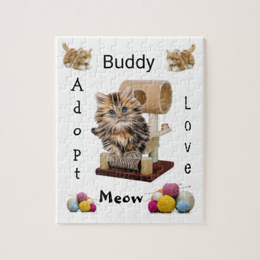 Puzzles Meow Kitten Condo Adopt Love Legpuzzel (Verticaal)