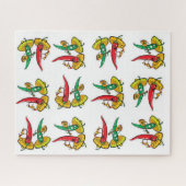 Puzzles Mexicains Rouges Poivrons verts (Horizontal)
