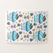 Puzzles Mignon Chat Chien et Souris Fromage Os de (Horizontal)