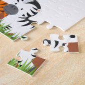 Puzzles mignons d'animaux de bébé de jungle (Côté)