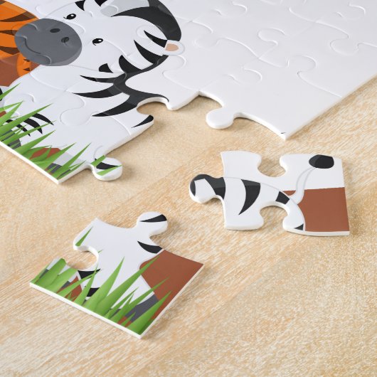 Puzzles mignons d'animaux de bébé de jungle (Côté)
