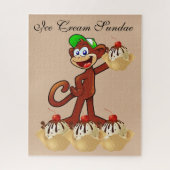 Puzzles Monkey Ice Cream Sundae Legpuzzel (Verticaal)