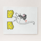 Puzzles Mouse Cheese Ostrich Legpuzzel (Horizontaal)