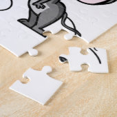 Puzzles Mouse Cheesy Hearts wil je me trouwen? Legpuzzel (Zijkant)