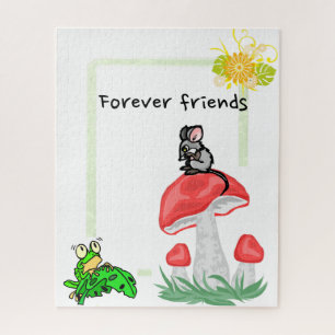 Puzzles Mouse Kikker Friends Mushroom Legpuzzel