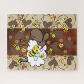 Puzzles Moutons Bumblebee Floral Coeurs Brown (Horizontal)