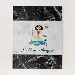 Puzzles Nettoyage Lady Marble Noir