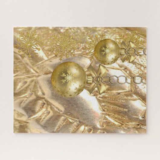 Puzzles Noël Ornament or (Horizontal)