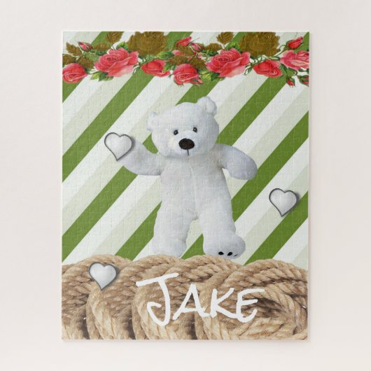 Puzzles Nounours de corde à bande verte (Vertical)