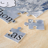 Puzzles Nuages de skis de pingouin blanc et noir (Côté)