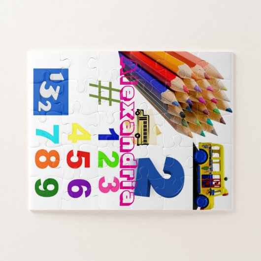 Puzzles Numéro de scolarité (Horizontal)