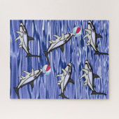 Puzzles Ocean Blue Sharks Legpuzzel (Horizontaal)