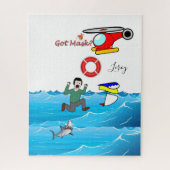 Puzzles Ocean Shark a eu du masque ? (Vertical)