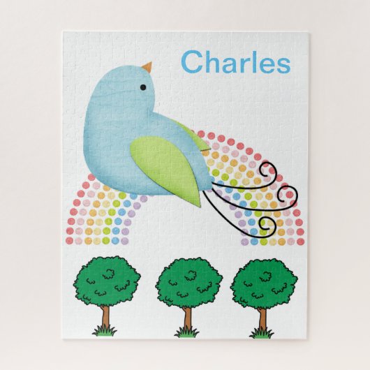 Puzzles Oiseaux Arbres arc-en-ciel (Vertical)