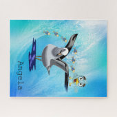 Puzzles Oiseaux Mouettes Vague Océanique (Horizontal)