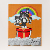 Puzzles Orange Chats Arc-en-ciel (Vertical)