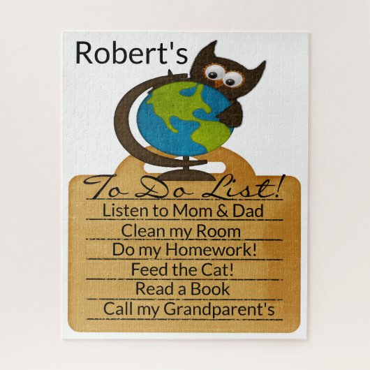 Puzzles Owl Earth To Do List ! (Vertical)