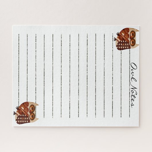Puzzles Owl Notes (Horizontal)