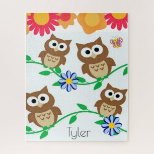 Puzzles Owls Floral
