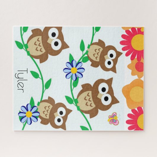 Puzzles Owls Floral (Horizontal)