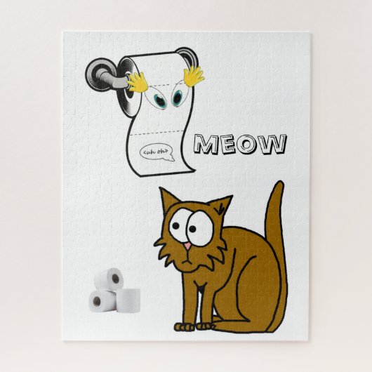 Puzzles Papier Toilette Chat (Vertical)