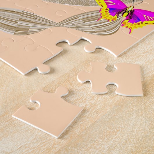 Puzzles Papillon Beige Floral (Côté)