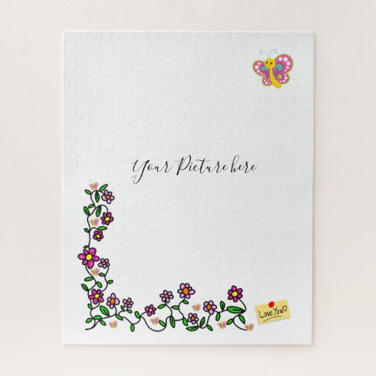 Puzzles papillon floral (Vertical)