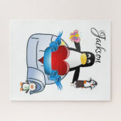 Puzzles Papillon Penguin Coeurs heureux Valentin (Horizontal)