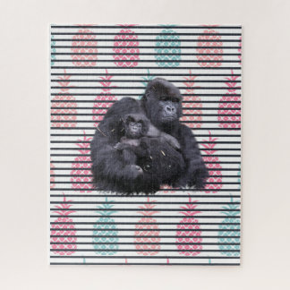 Puzzles Pineapple Gorilla Baby Gorilla Legpuzzel