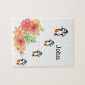 Puzzles Pingouin Floral (Horizontal)