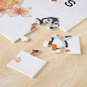 Puzzles Pingouins blancs Fleurs florales (Côté)