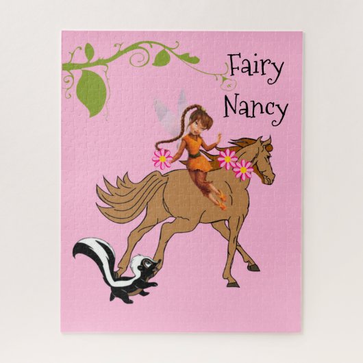 Puzzles Pink Fairy Horse Skunk Legpuzzel (Verticaal)