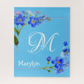 Puzzles Pink Floral Monogramme (Vertical)