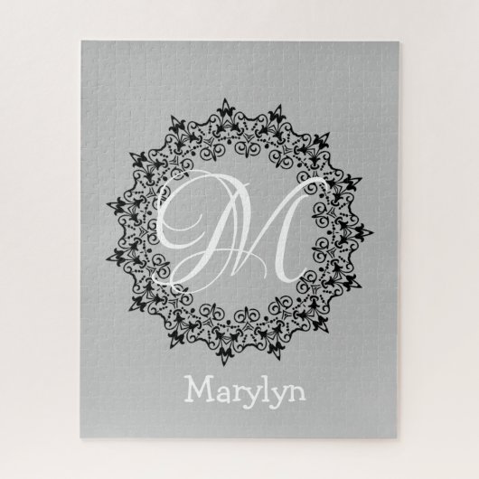 Puzzles Pink Floral Monogramme (Vertical)