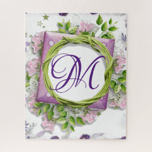 Puzzles Pink Floral Monogramme
