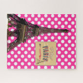 Puzzles Pink Polka point, Paris France (Horizontal)