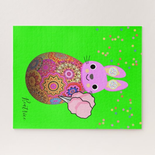 Puzzles Pink Rabbit Mandala Legpuzzel (Horizontaal)